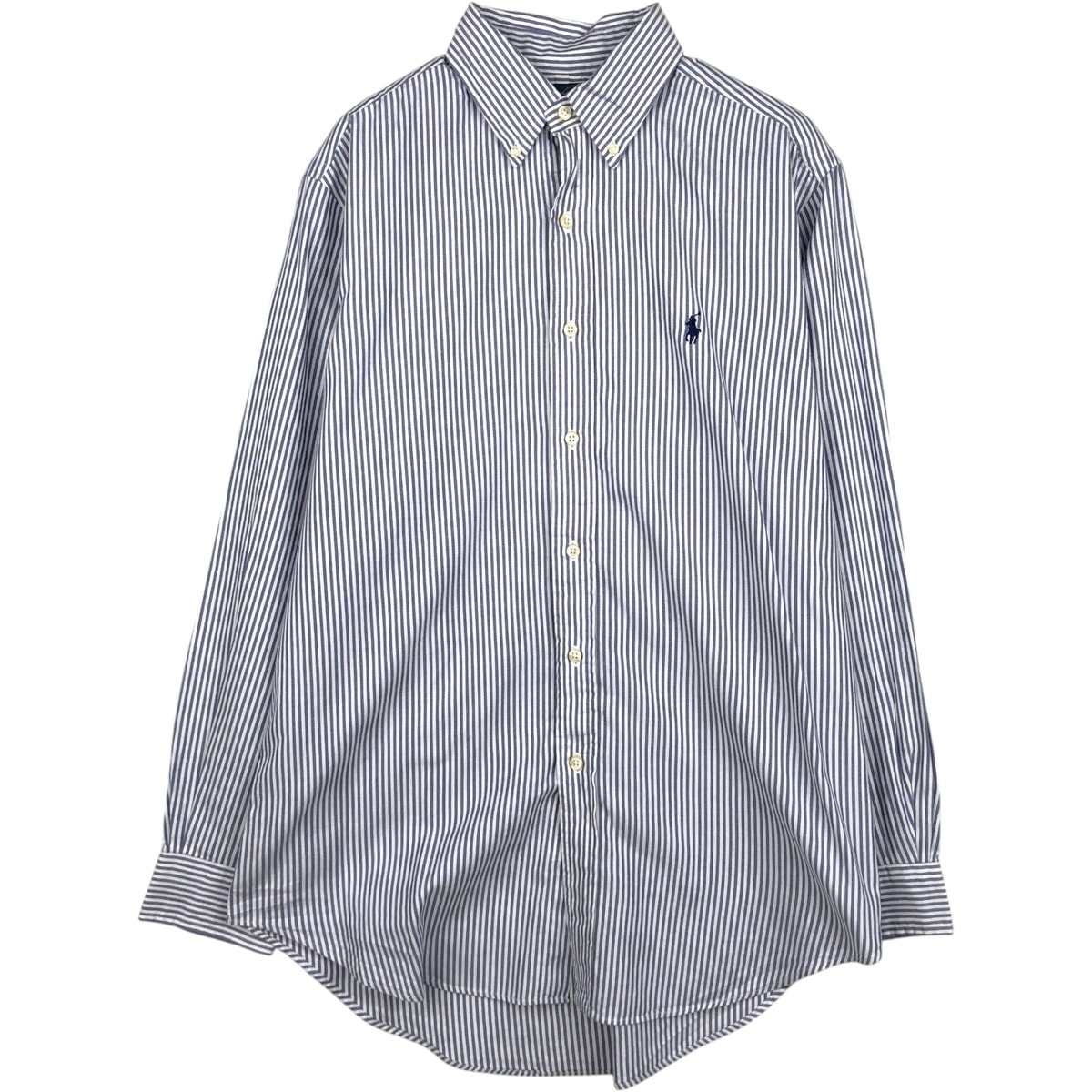 古着 ラルフローレン CLASSIC FIT クラシックフィット 長袖 ボタンダウンストライプシャツ メンズM相当/eaa659227
