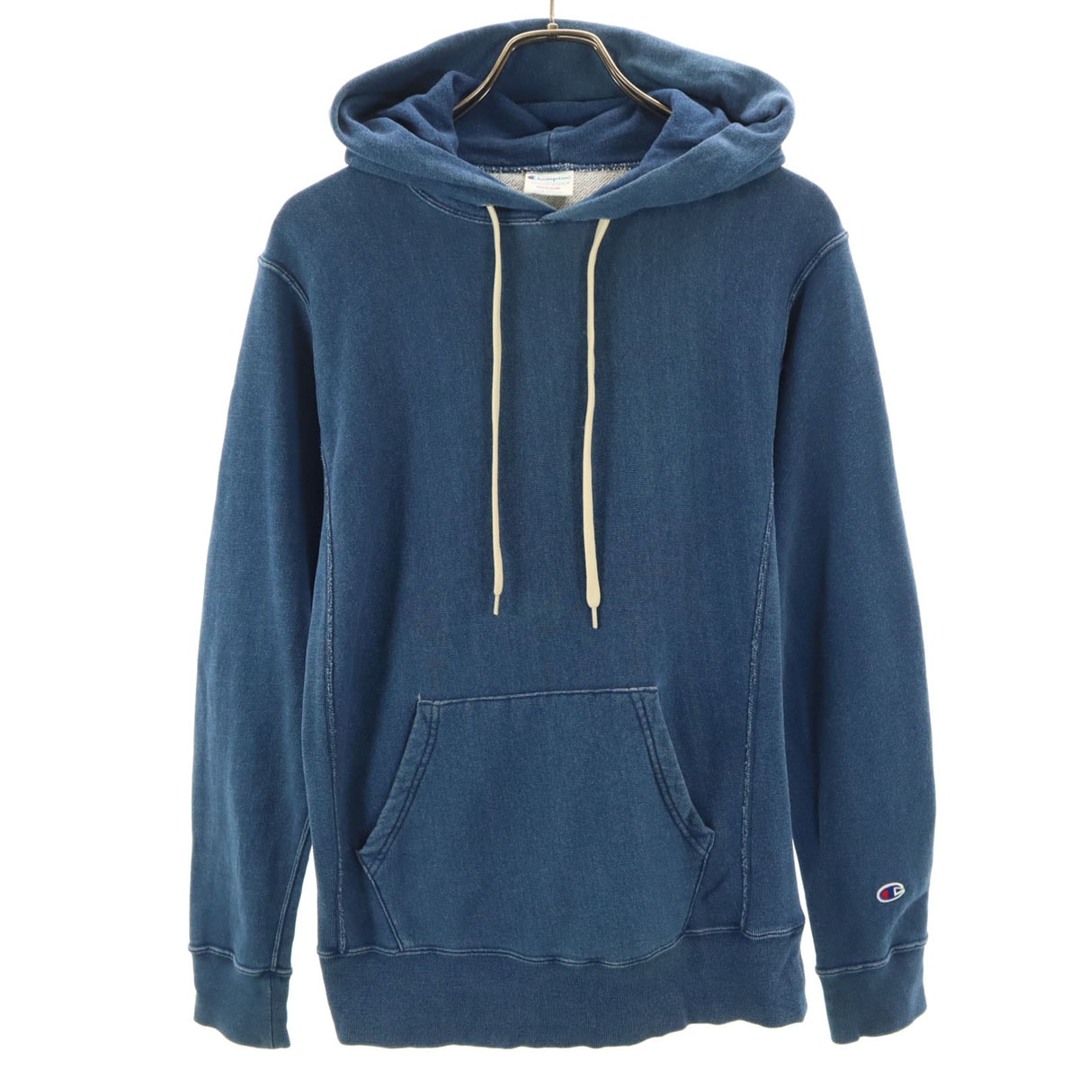 Champion チャンピオン 長袖 インディゴ スウェットパーカー M ネイビー