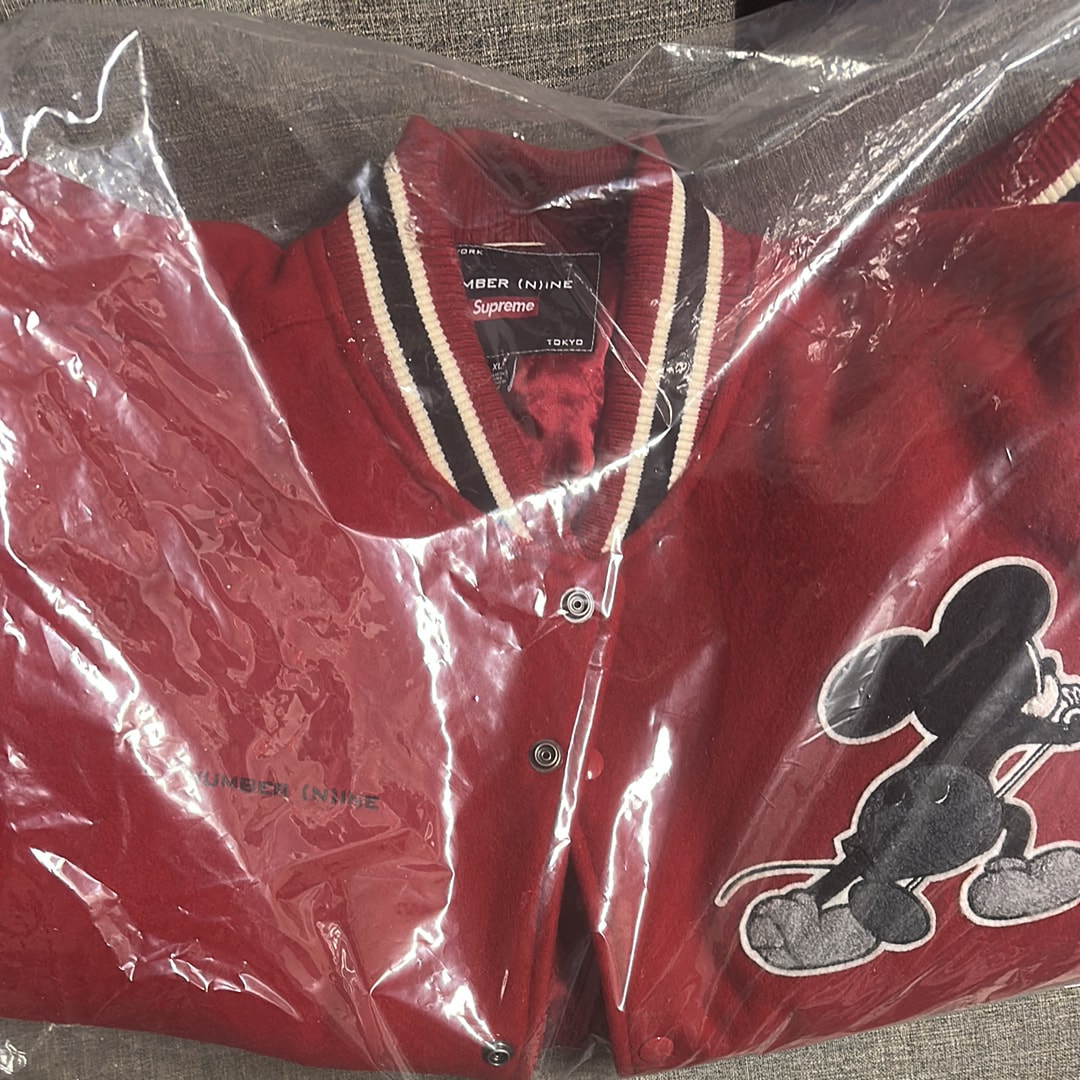 Supreme x Number (N)ine x Mickey Mouse Varsity Jacket 