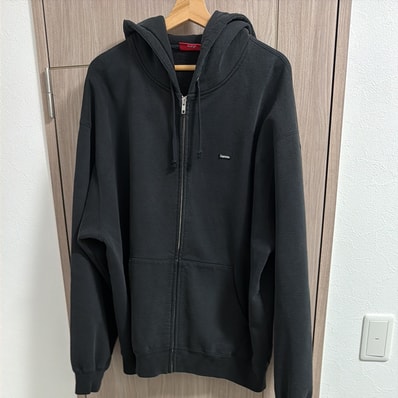 Supreme Small Box Zip Up Hooded Sweatshirt "Black"