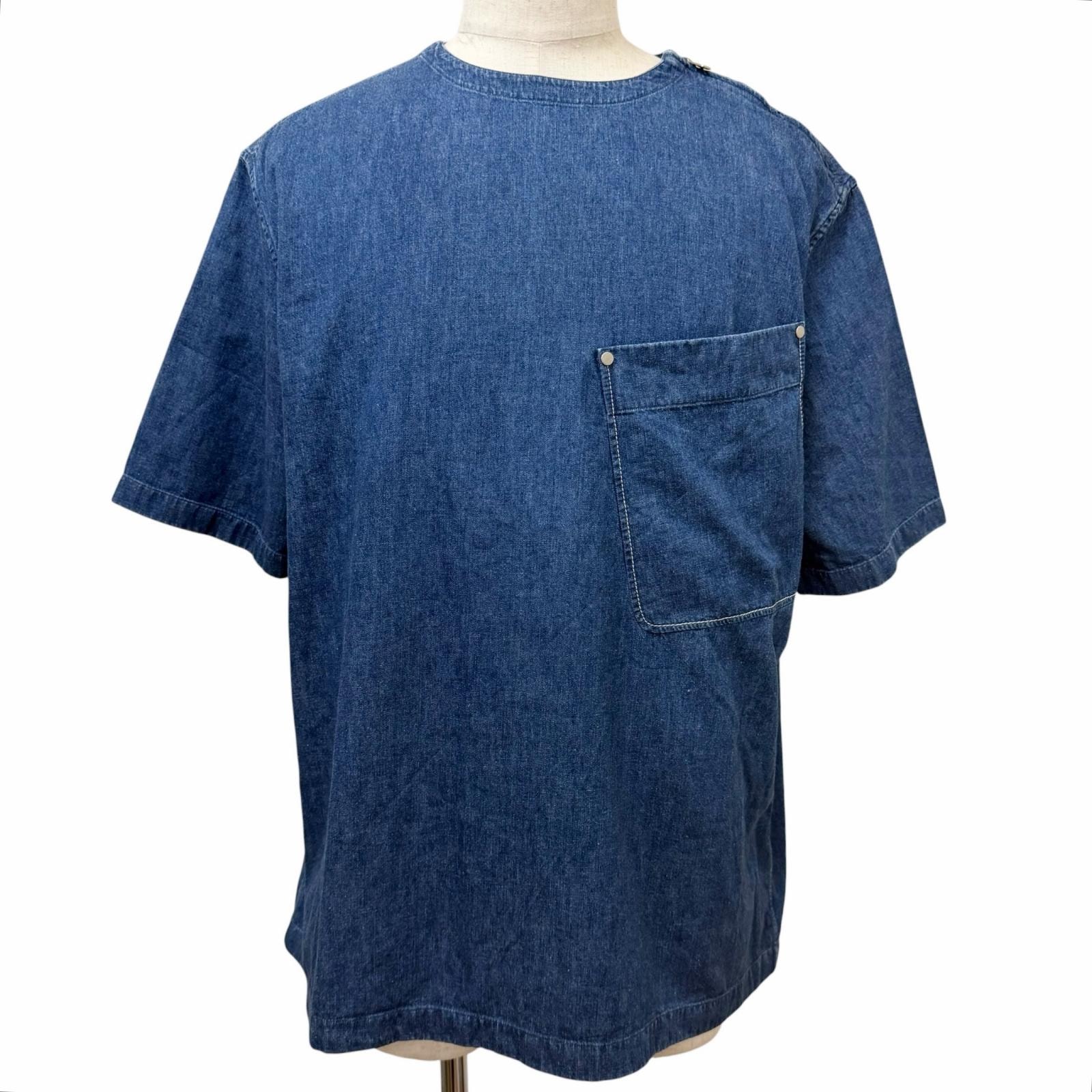 極美品 エルメス トップス インディゴブルー メンズ 41
