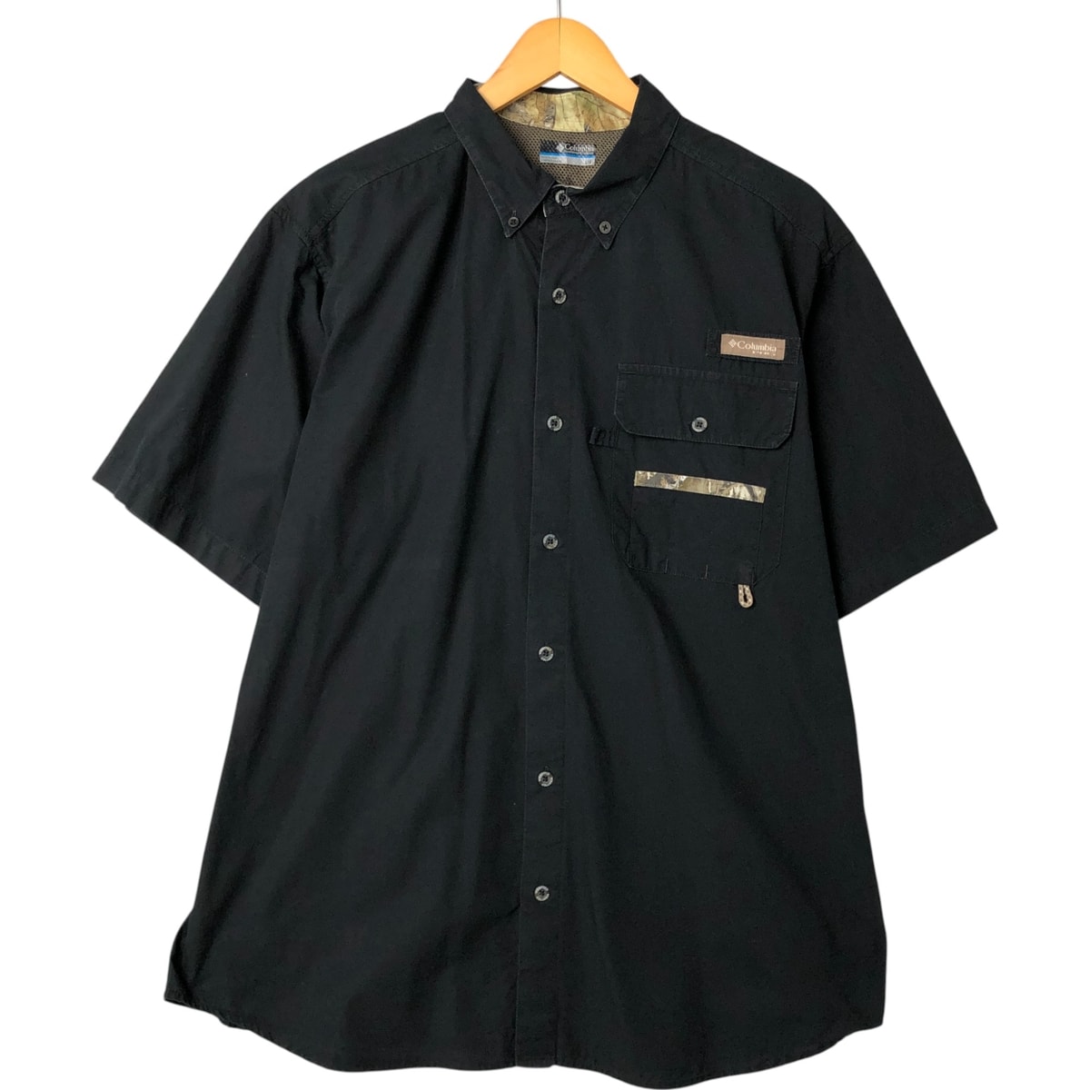 古着 コロンビア Columbia PHG ボタンダウン 半袖 コットンシャツ メンズL相当/eaa538785