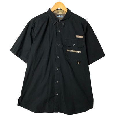 古着 コロンビア Columbia PHG ボタンダウン 半袖 コットンシャツ メンズL相当/eaa538785