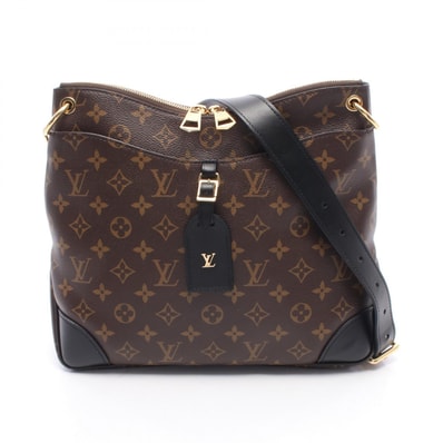 ルイ・ヴィトン LOUIS VUITTON オデオン NM MM ショルダーバッグ バッグ PVCコーティングキャンバス レザー モノグラム ノワール レディース ブラウン系 / ブラック系 M45352 【中古】