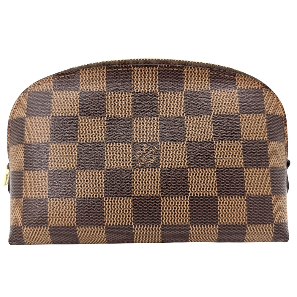 LOUIS VUITTON ルイヴィトン ポーチ ダミエ ポシェットコスメティックPM 化粧ポーチ 小物入れ N47516 ダミエキャンバス ブラウン 茶 ゴールド金具 レディース 美品【中古品】