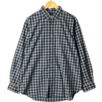 古着 ラルフローレン Ralph Lauren CLASSIC FIT 長袖 ボタンダウンチェックシャツ メンズXL相当/eaa570162