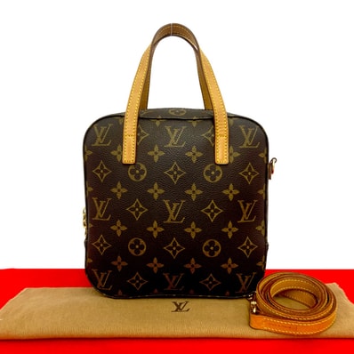 LOUIS VUITTON ルイヴィトン スポンティーニ モノグラム レザー PVC ショルダーバッグ ブラウン
61297