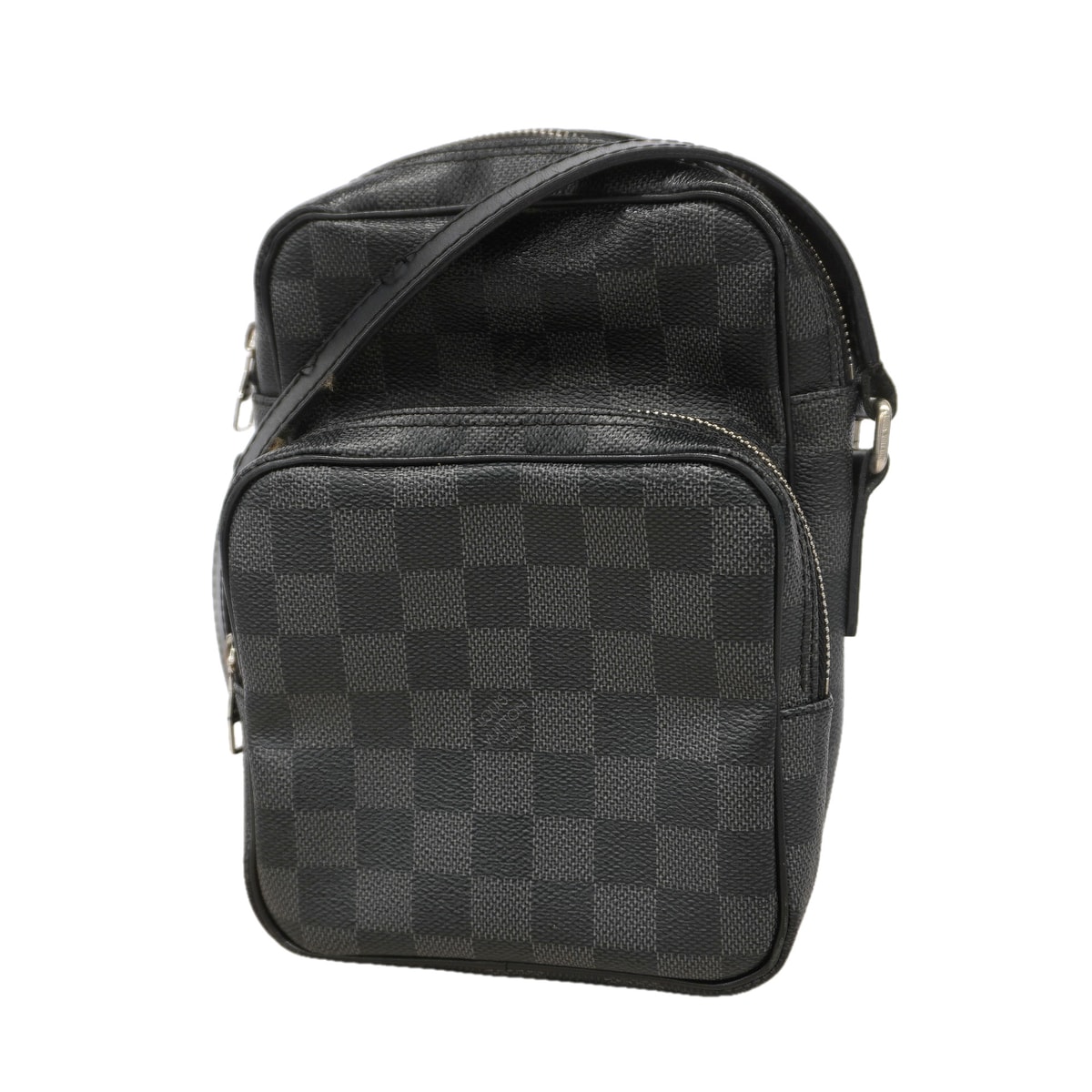 【6ia0977】ルイヴィトン ショルダーバッグ ダミエ・グラフィット レム N41446 ブラック グレー【中古】メンズ