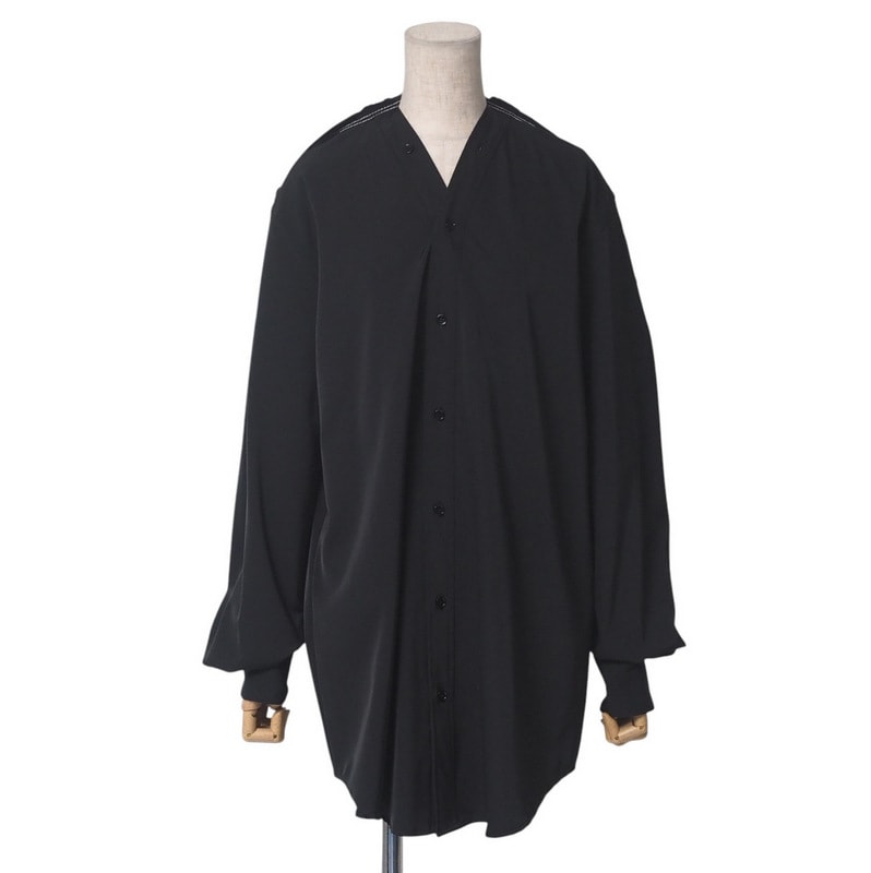 2023年製■mm6 maison margiela エムエムシックス メゾン マルジェラ 長袖シャツ サイズ40 カットオフ加工 イタリア製 ブランド古着【中古】20250402/RA3967