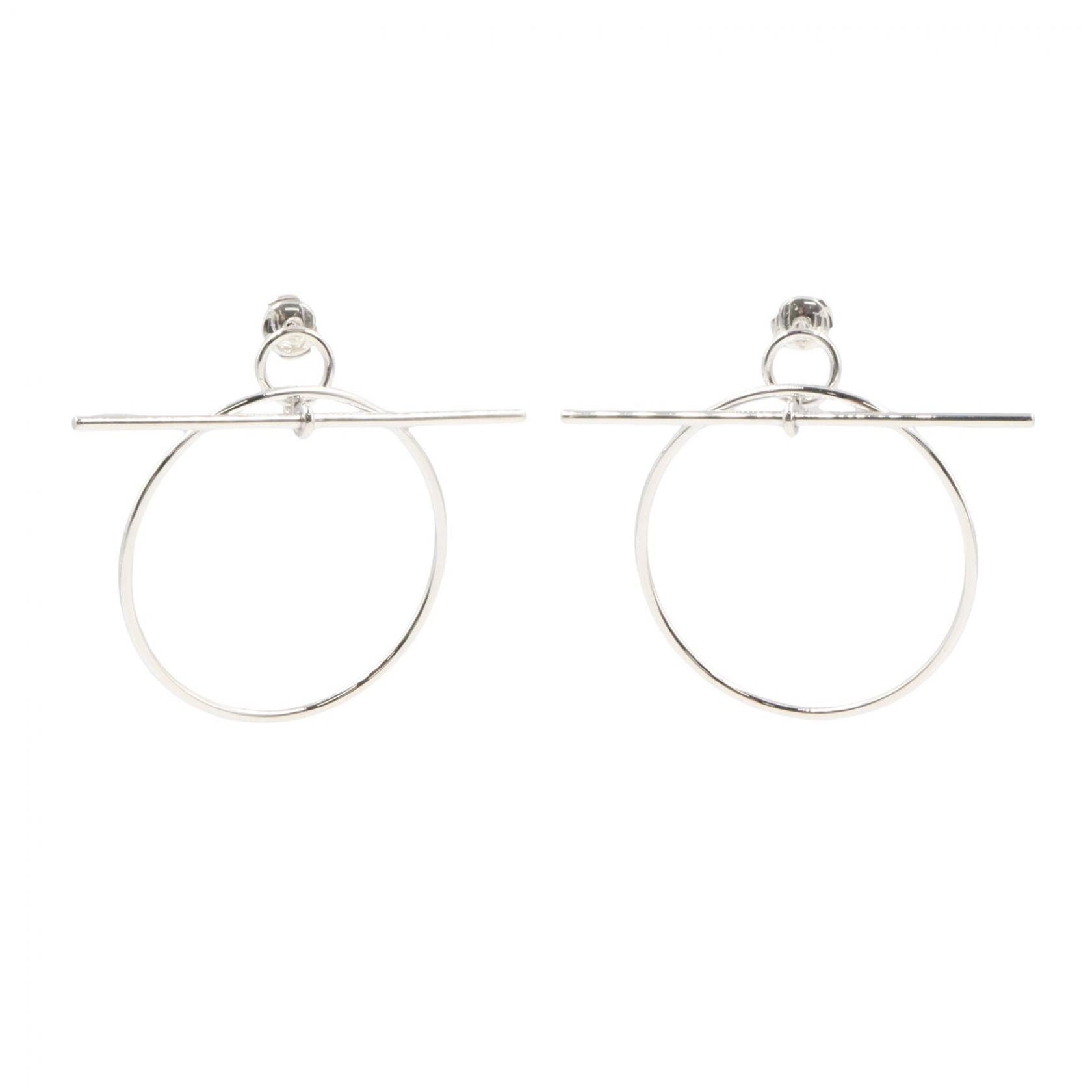 エルメス HERMES ループピアス ピアス ジュエリー シルバー925 レディース シルバー系 【中古】