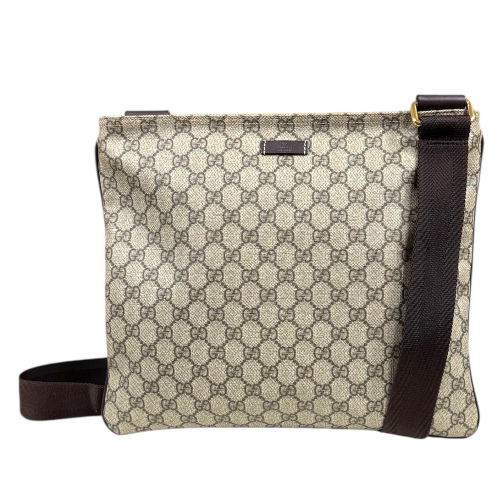 グッチ GGスプリーム ショルダーバッグ GGスプリームキャンバス 201446 ベージュ レディース GUCCI  中古