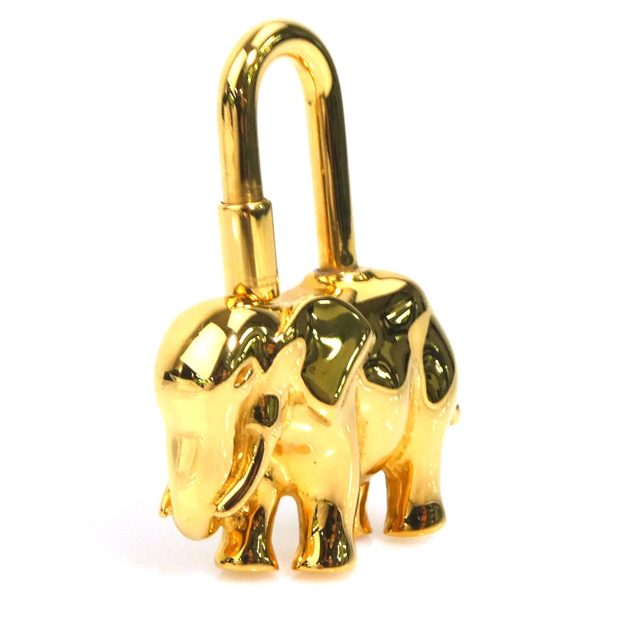 エルメス HERMES カデナ アニマルモチーフ ゾウ メタル ゴールド レディース【中古】 e62060i