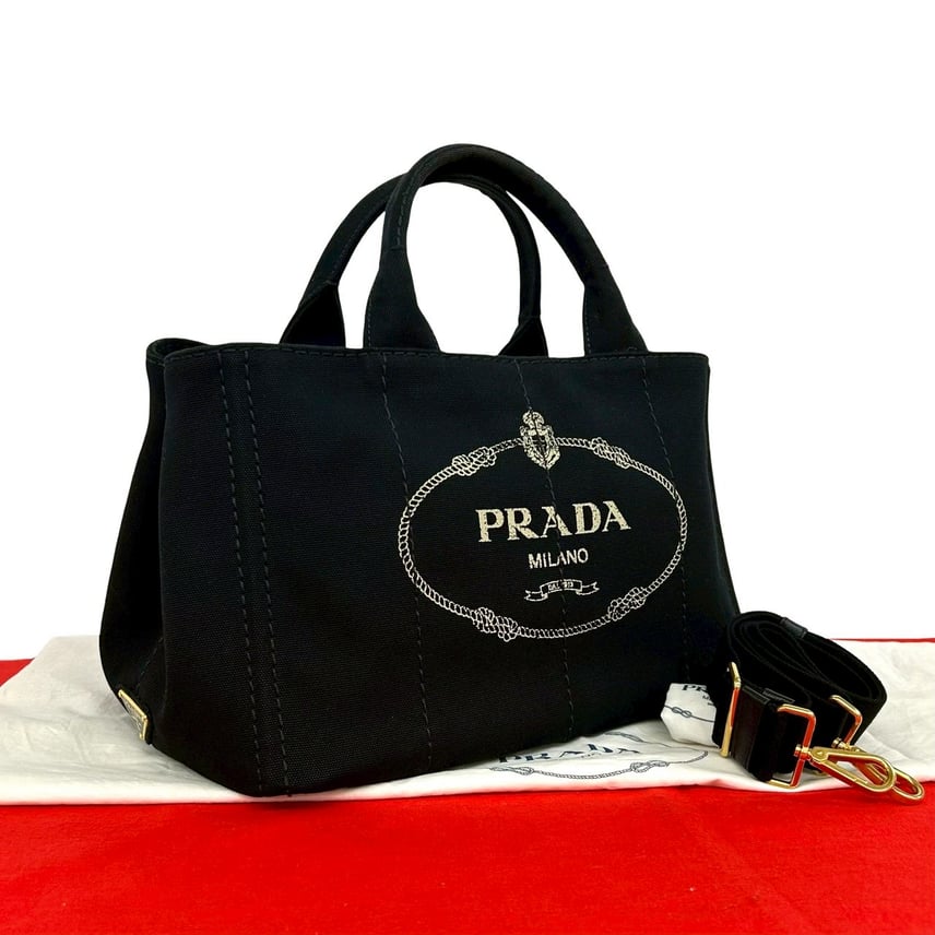 B (目立った傷や汚れなし)】PRADA プラダ 三角ロゴ 金具 キャンバス B (目立った傷や汚れなし)】PRADA プラダ 三角ロゴ 金具 キャンバス