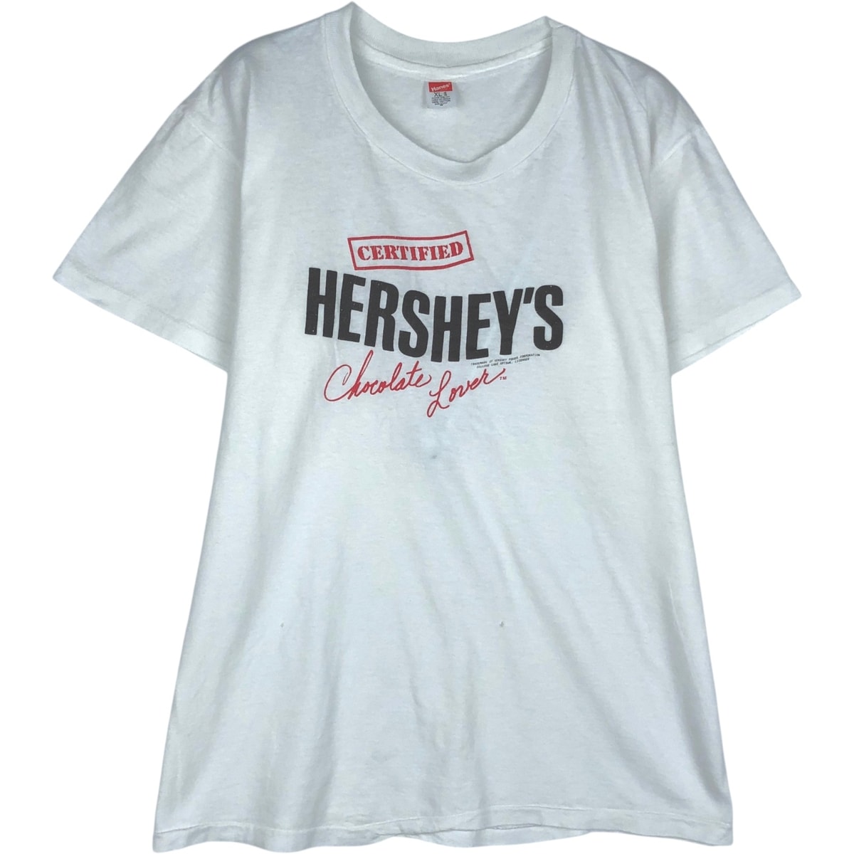 古着 ~80年代 ヘインズ Hanes HERSHEY'S ハーシー アドバタイジングTシャツ USA製 メンズXL相当 ヴィンテージ/eaa645819