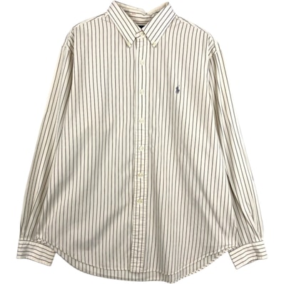 古着 ラルフローレン Ralph Lauren CLASSIC FIT クラシックフィット 長袖 ボタンダウンストライプシャツ メンズXL相当/eaa675387