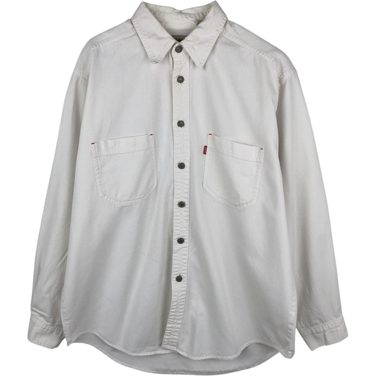古着 ~00年代 リーバイス Levi's RED TAB 長袖 ホワイトデニムシャツ メンズL相当/eaa672389