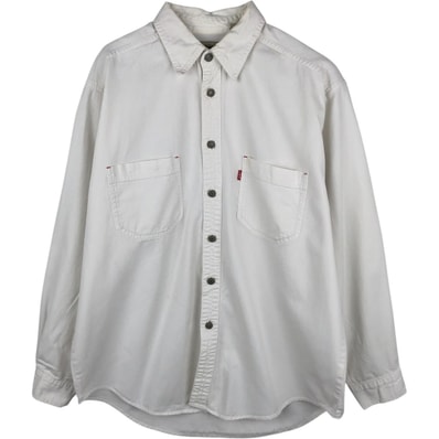 古着 ~00年代 リーバイス Levi's RED TAB 長袖 ホワイトデニムシャツ メンズL相当/eaa672389