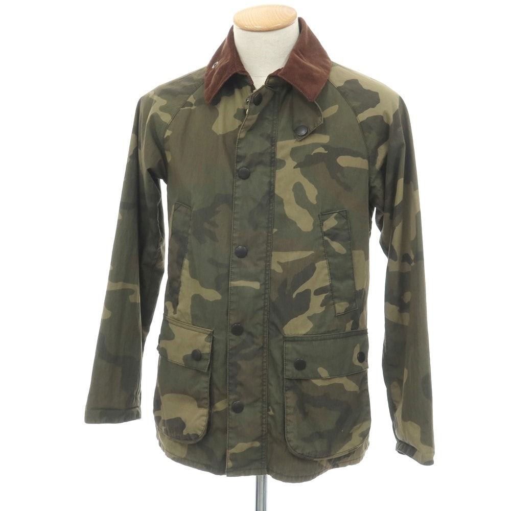 【中古】バブアー Barbour コットンナイロン カモフラージュ柄 ビデイルジャケット フィールドジャケット オリーブ系【サイズS】【メンズ】