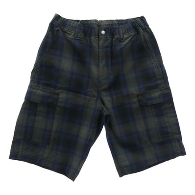 Supreme シュプリーム 25SS Shadow Plaid Cargo Short シャドウ プレイド カーゴ ショートパンツ ショーツ ハーフパンツ ネイビー系 グレー系 M【極上美品】【中古】