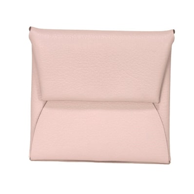 HERMES エルメス バスティア エヴァーカラー パステル ピンク スナップボタン シルバー 小銭入れ 財布 エバーカラー モーヴペール コインケース