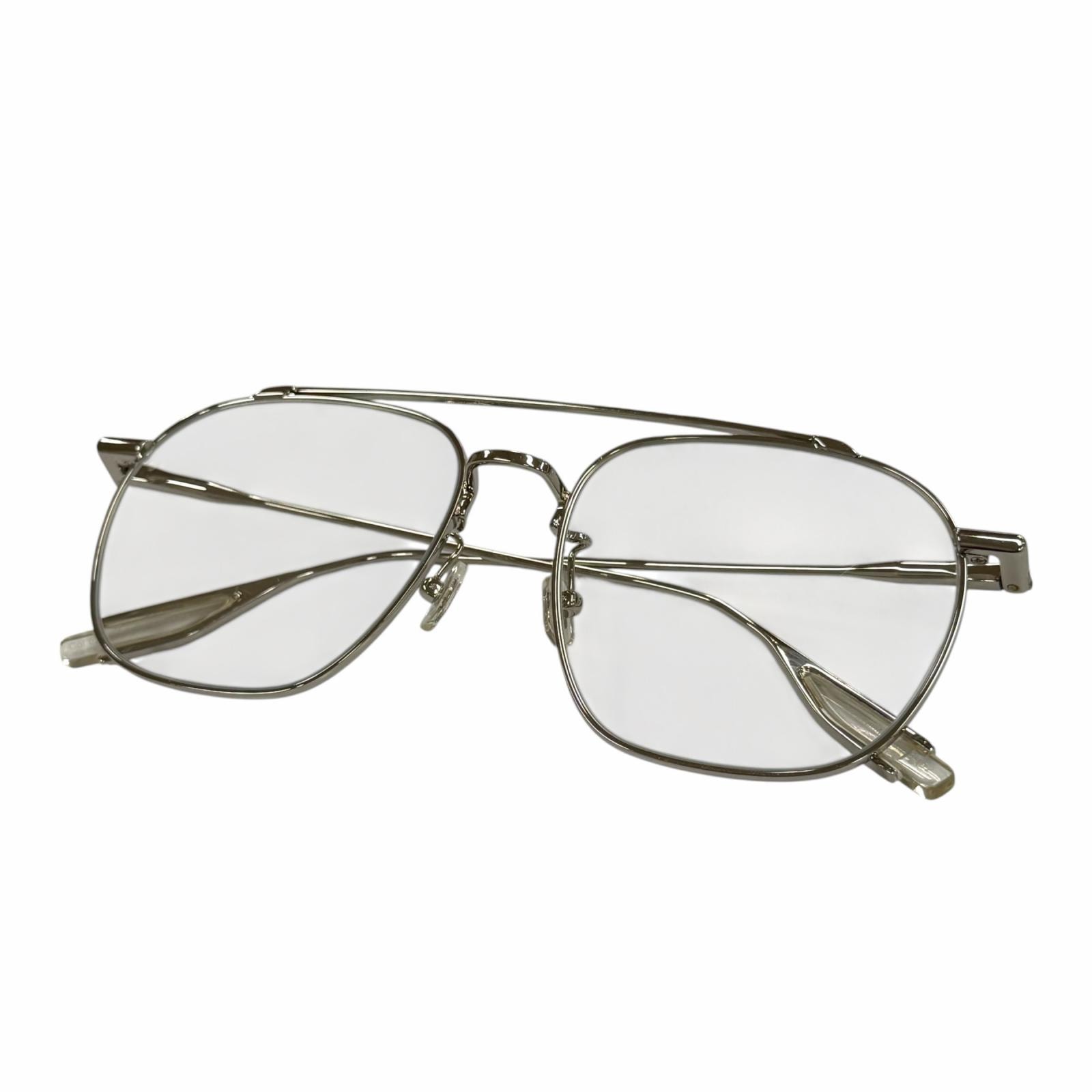 極美品 ジェントルモンスター メガネ Woogie シルバー 57□18-152
