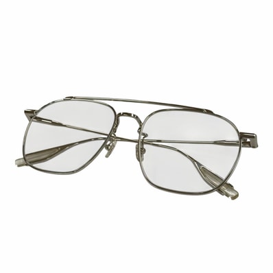 極美品 ジェントルモンスター メガネ Woogie シルバー 57□18-152