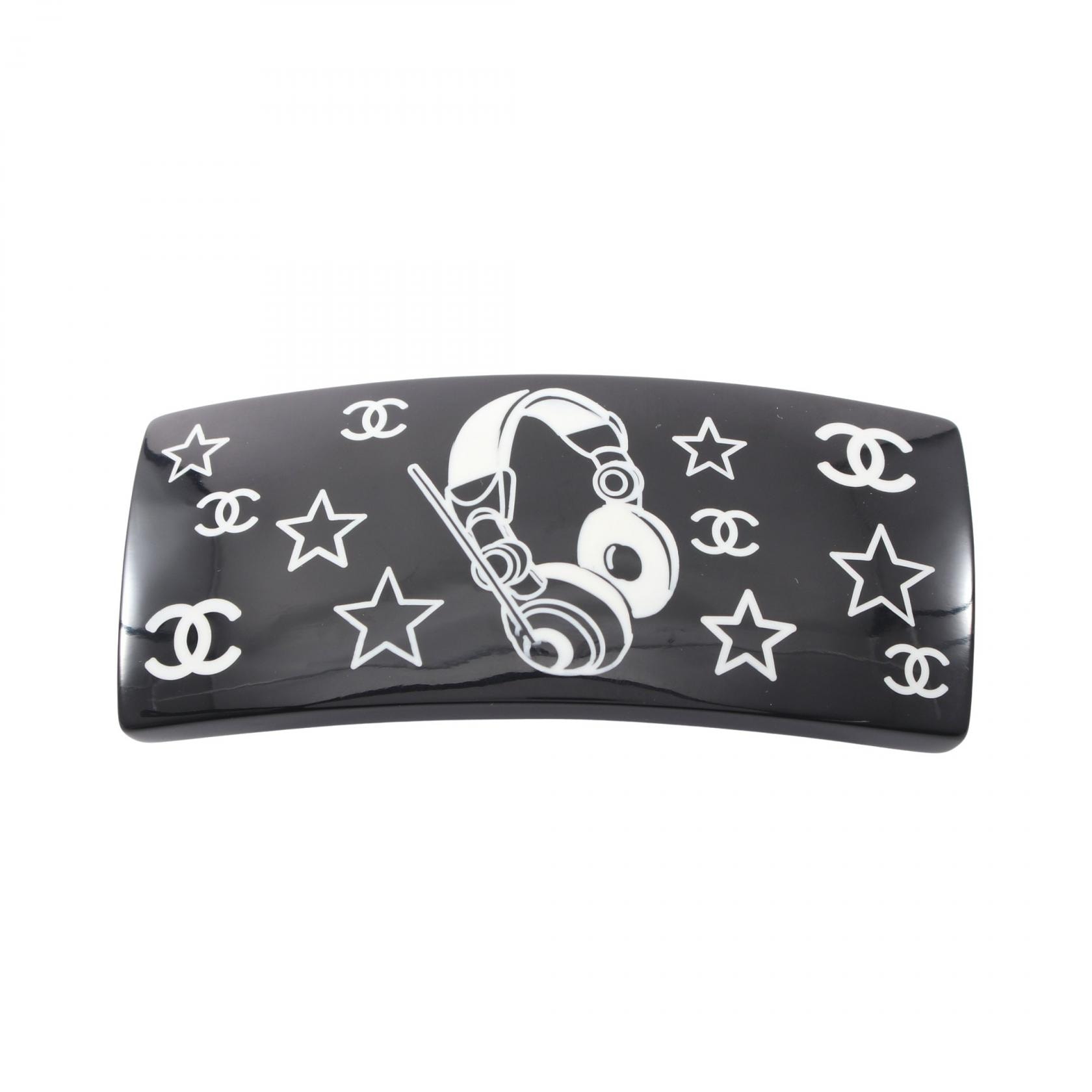 シャネル CHANEL ココマーク ヘッドホン バレッタ アクセサリー プラスチック レディース ブラック系 / ホワイト系 04P 【中古】