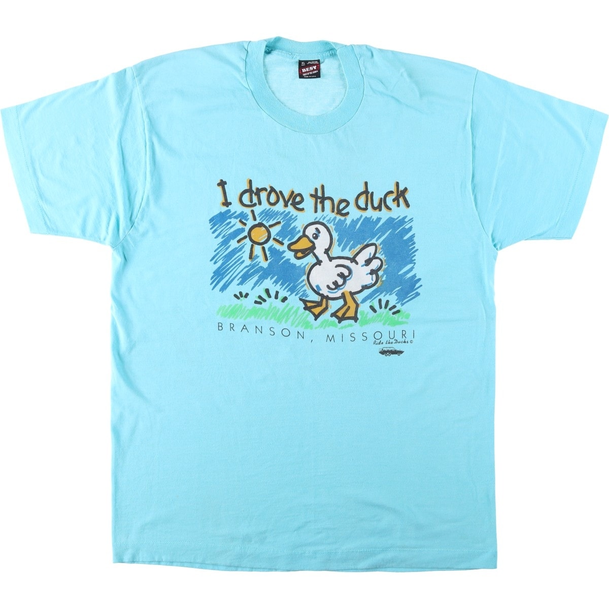 古着 90年代 フルーツオブザルーム FRUIT OF THE LOOM BEST アヒル柄 アートTシャツ USA製 メンズXL相当 ヴィンテージ/eaa649573