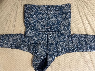 Supreme Micro Down Half Zip Hooded Pullover "Blue Paisley"