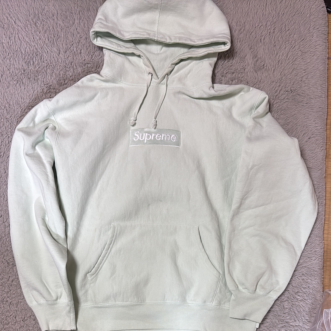 Supreme Box Logo Hooded Sweatshirt "Light Green" (23FW)