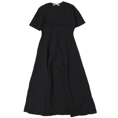 LOS ANGELES APPAREL ロサンゼルスアパレル アメリカ製 Tシャツロングワンピース S ブラック 半袖 ドレス LIMITED EDITION NO.1 トップス g27363