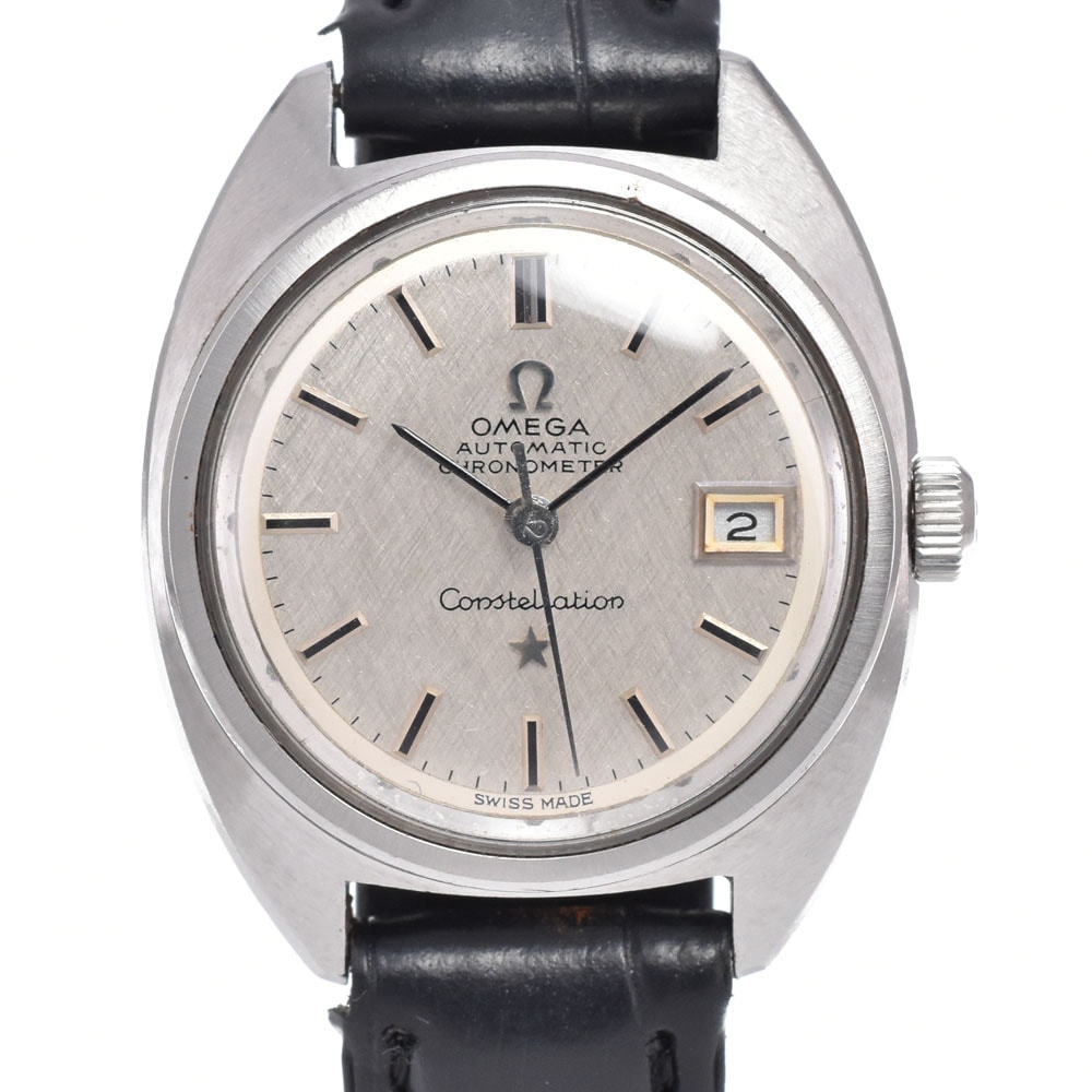 オメガ OMEGA 568.001 ヴィンテージ コンステレーション デイト Cal.682 シルバー 自動巻き レディース 良品 腕時計 E#149760