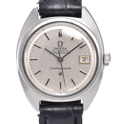オメガ OMEGA 568.001 ヴィンテージ コンステレーション デイト Cal.682 シルバー 自動巻き レディース 良品 腕時計 E#149760