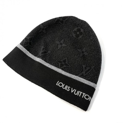 LOUIS VUITTON ボネ マイ モノグラム エクリプス ウール100% ニットキャップ イタリア製 鑑定済み 正規品 ルイ・ヴィトン