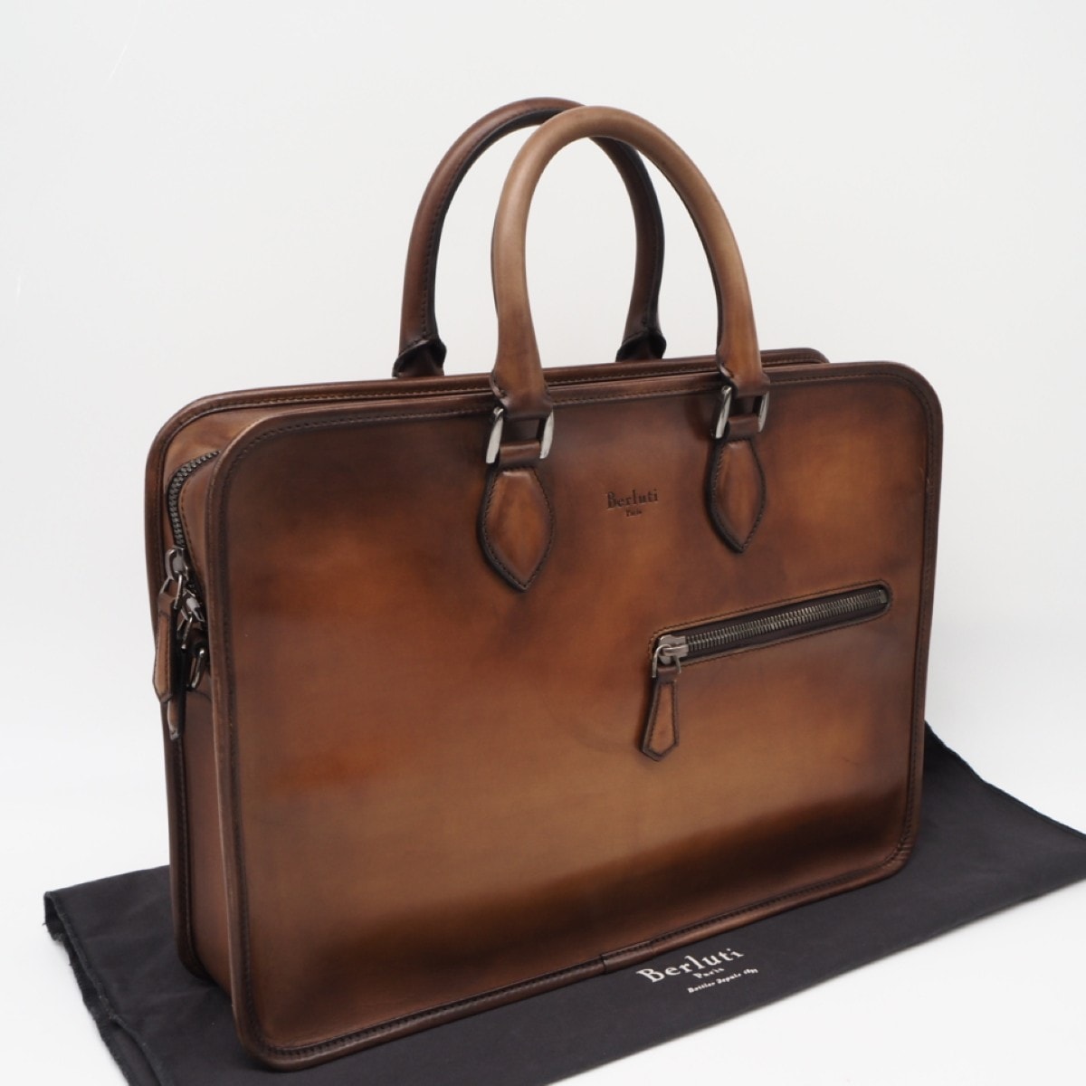 美品 Berluti ベルルッティ ヴェネチア カーフレザー F088 ブリーフケース - ブリーフケース ブラウン カーフレザー メンズ