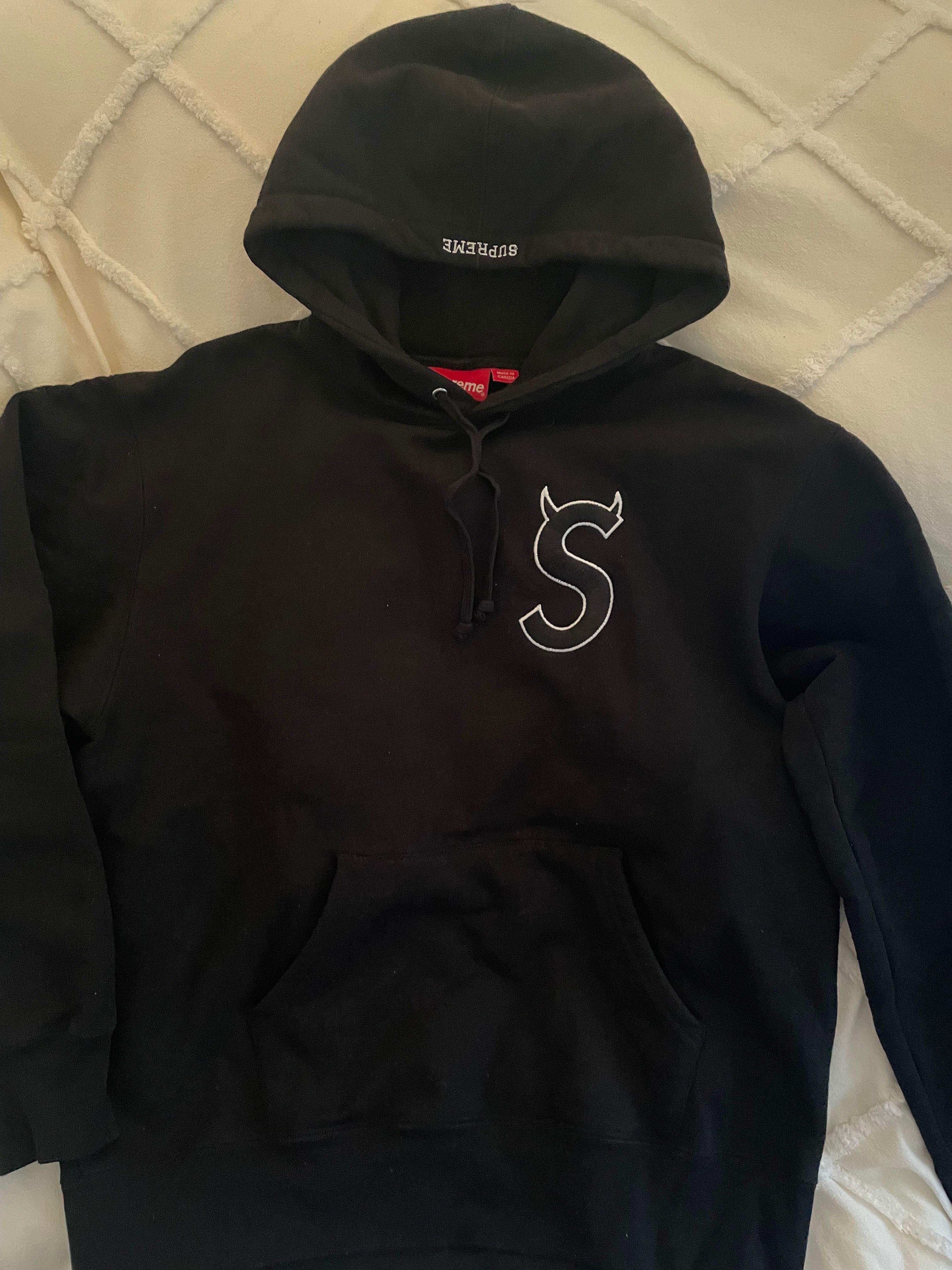Supreme S Logo Hooded Sweatshirt "Black" (22FW)