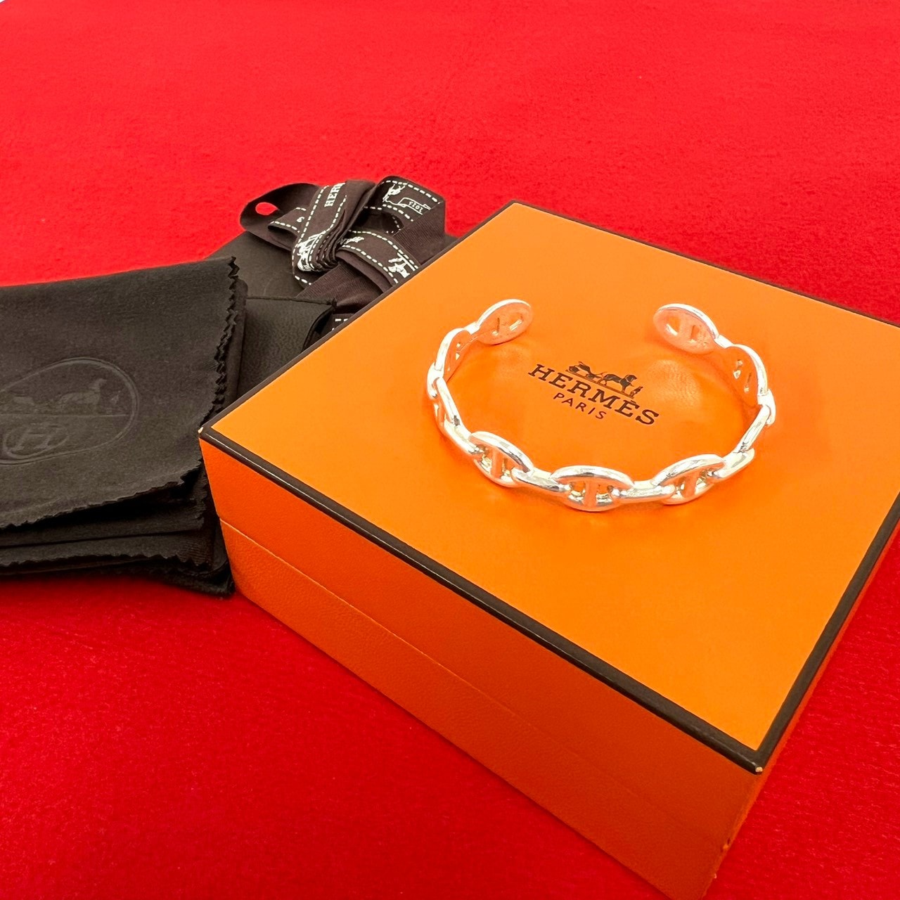 HERMES エルメス アンシェネ バングル シルバー925 バングル シルバー
28167