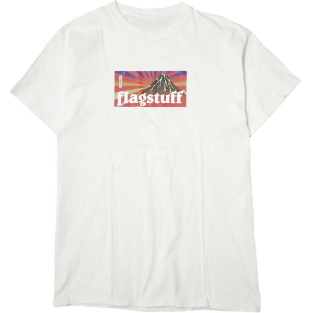 F-LAGSTUF-F FLAGSTUFF フラグスタッフ ボックスロゴTシャツ L程度 ホワイト 半袖 04 Limited Sazabys GEN着用モデル トップス g18659
