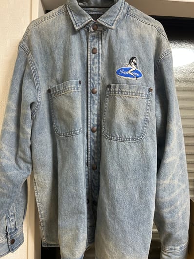 Supreme Quilted Lined Denim Snap Shirt "Dirty Indigo"