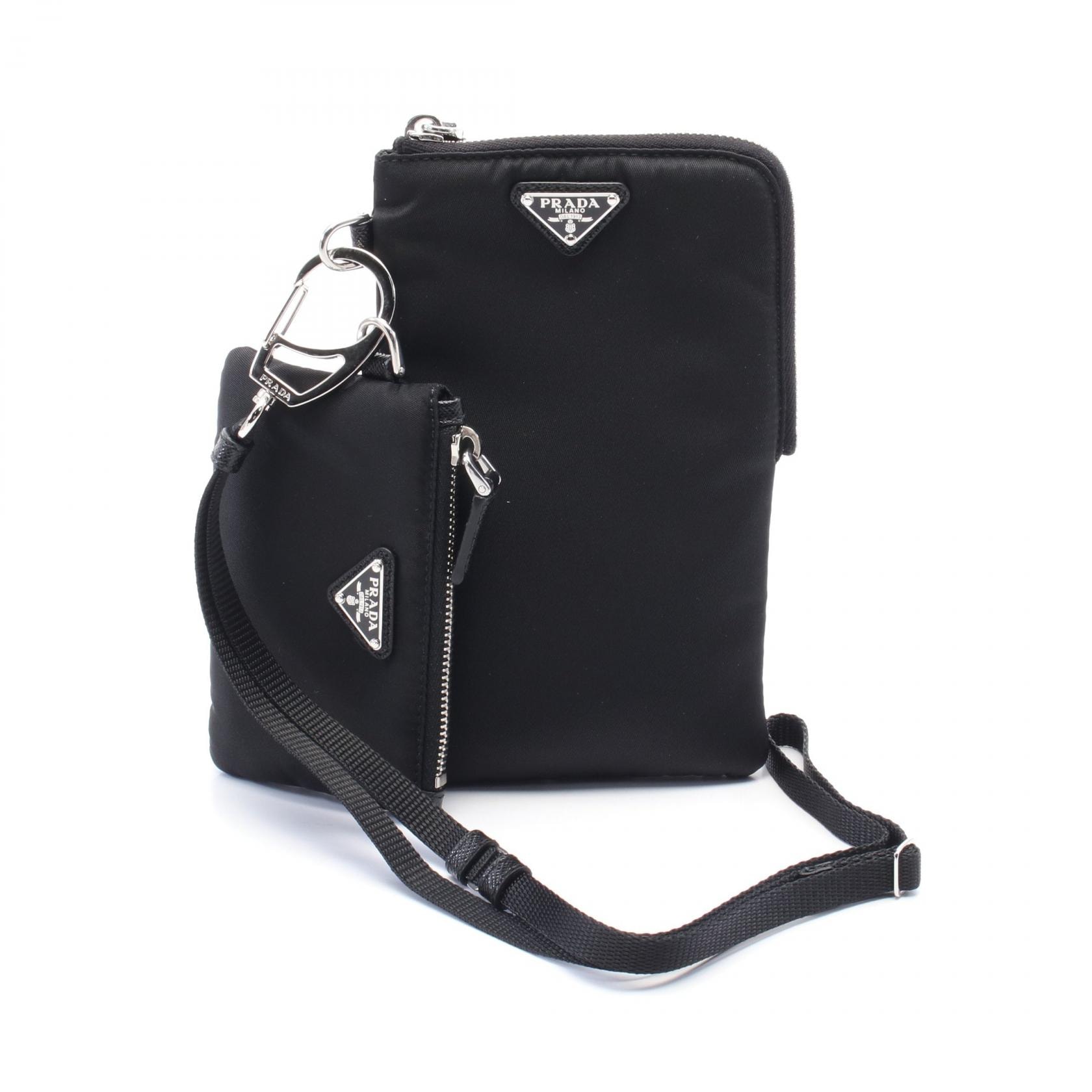 プラダ PRADA Re-Nylon フォンケース 携帯・スマホアクセサリー アクセサリー ナイロン メンズ レディース ブラック系 2TT0912DMIF0002 【新品】