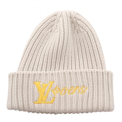 ルイ・ヴィトン LOUIS VUITTON LVバーズ ニット帽 ニットキャップ 帽子 ウール レディース グレー系 M7817A 【中古】