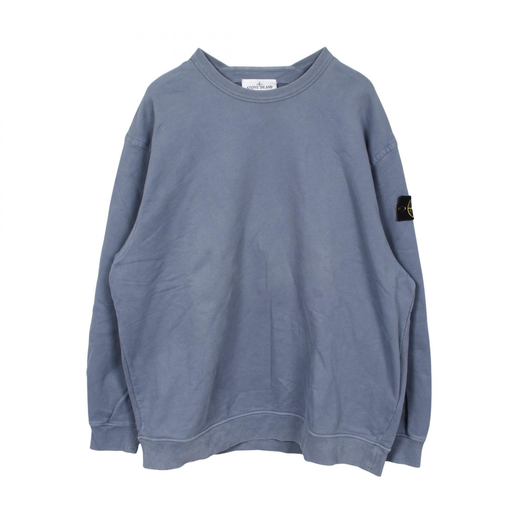 ストーンアイランド STONE ISLAND クルーネック スウェット 衣料品 トップス コットン メンズ ブルー系 771561720 【中古】