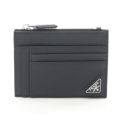 プラダ PRADA SAFFIANO TRIANGLE カードケース コインケース 財布 サフィアーノレザー メンズ レディース ブラック系 2MC067QHHF0002 【新品】