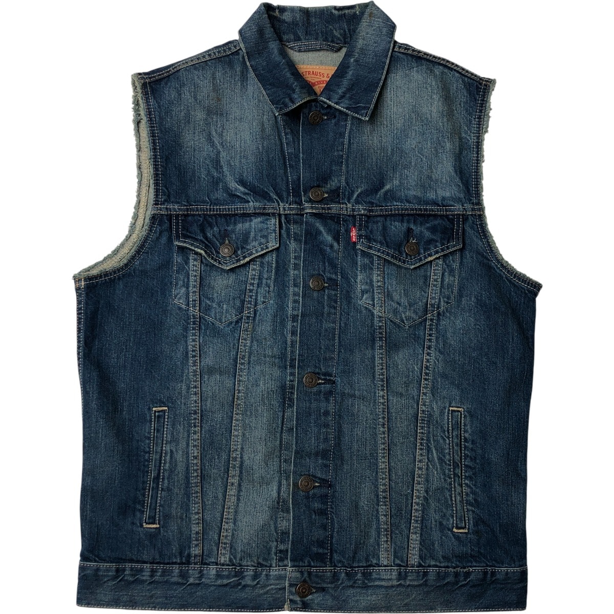 古着 リーバイス Levi's カットオフ デニムベスト メンズL相当/eaa615094