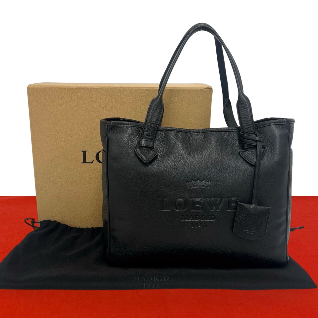 B (目立った傷や汚れなし)】LOEWE ロエベ ヘリテージ レザー トート