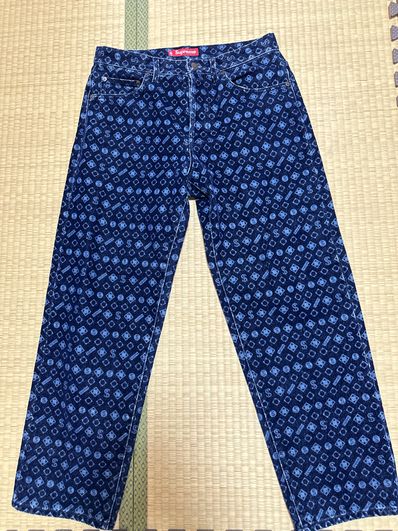 Supreme Flocked Loose Fit Jean "Blue"