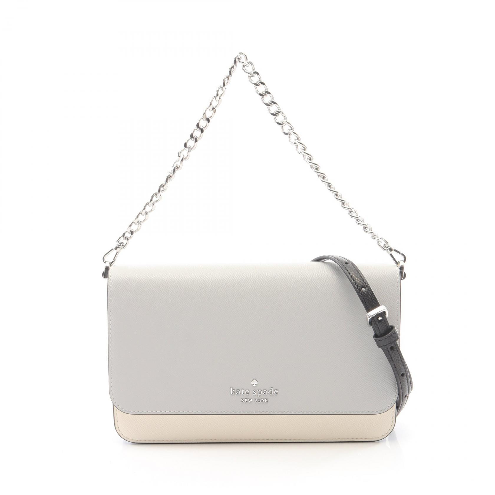 ケイトスペード Kate Spade マディソン 2WAY ハンドバッグ バッグ レザー レディース グレー系 / アイボリー系 / ブラック系 KC623 【中古】