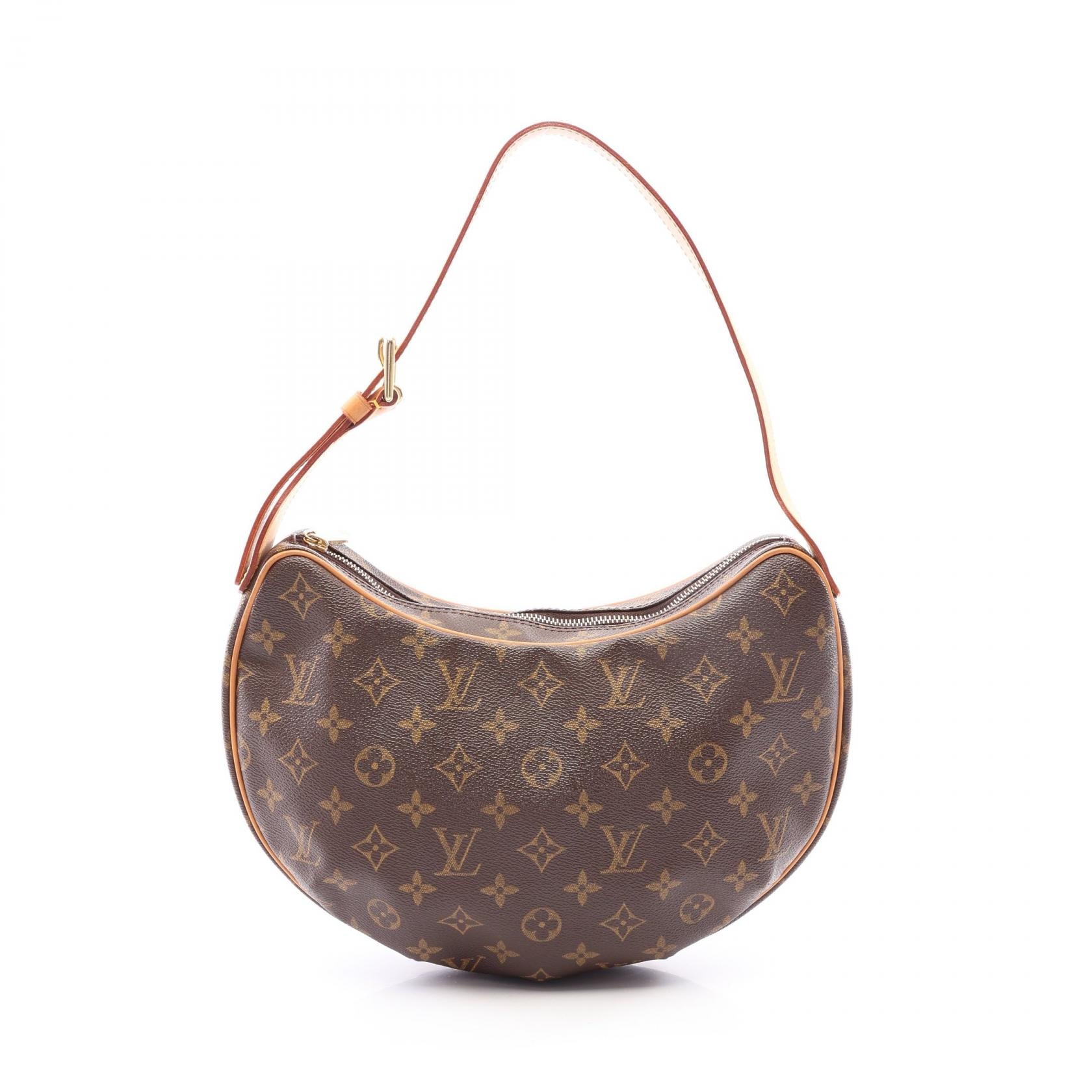 ルイ・ヴィトン LOUIS VUITTON クロワッサンMM モノグラム ショルダーバッグ バッグ PVCコーティングキャンバス レザー レディース ブラウン系 M51512 【中古】