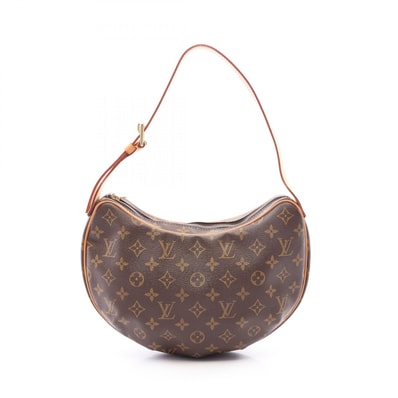 ルイ・ヴィトン LOUIS VUITTON クロワッサンMM モノグラム ショルダーバッグ バッグ PVCコーティングキャンバス レザー レディース ブラウン系 M51512 【中古】