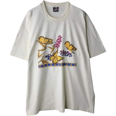 古着 90年代 フルーツオブザルーム FRUIT OF THE LOOM BEST 蝶々柄 アニマルTシャツ USA製 メンズXL相当 ヴィンテージ/eaa641721 【中古】 【260510】/eaa641721